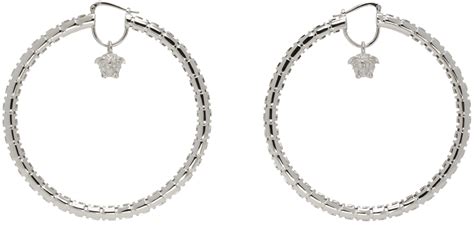 versace hoop earrings silver|Versace earrings afterpay.